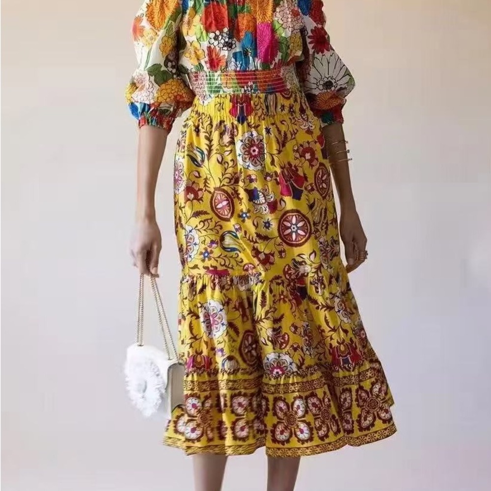 NWOT Cara Cara Chase Skirt Yellow